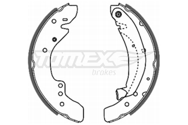 Sada brzdových čelistí TOMEX Brakes